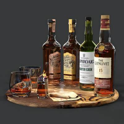 现代酒水酒杯组合